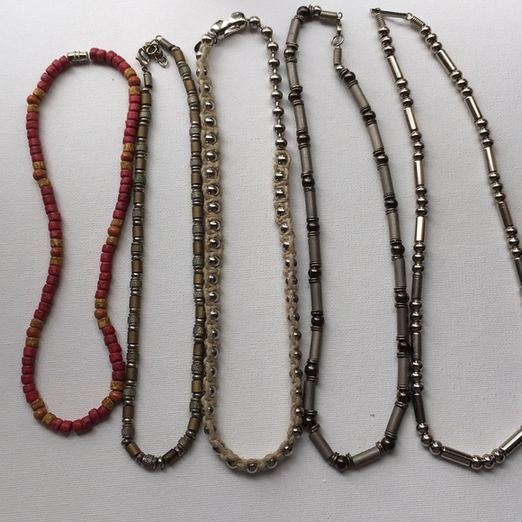 Lot Of 5 Men Necklaces From The 9s Surf 